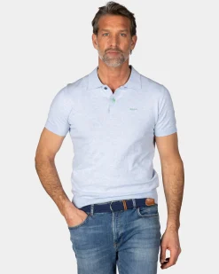 Basic light blue polo shirt