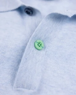 Basic light blue polo shirt