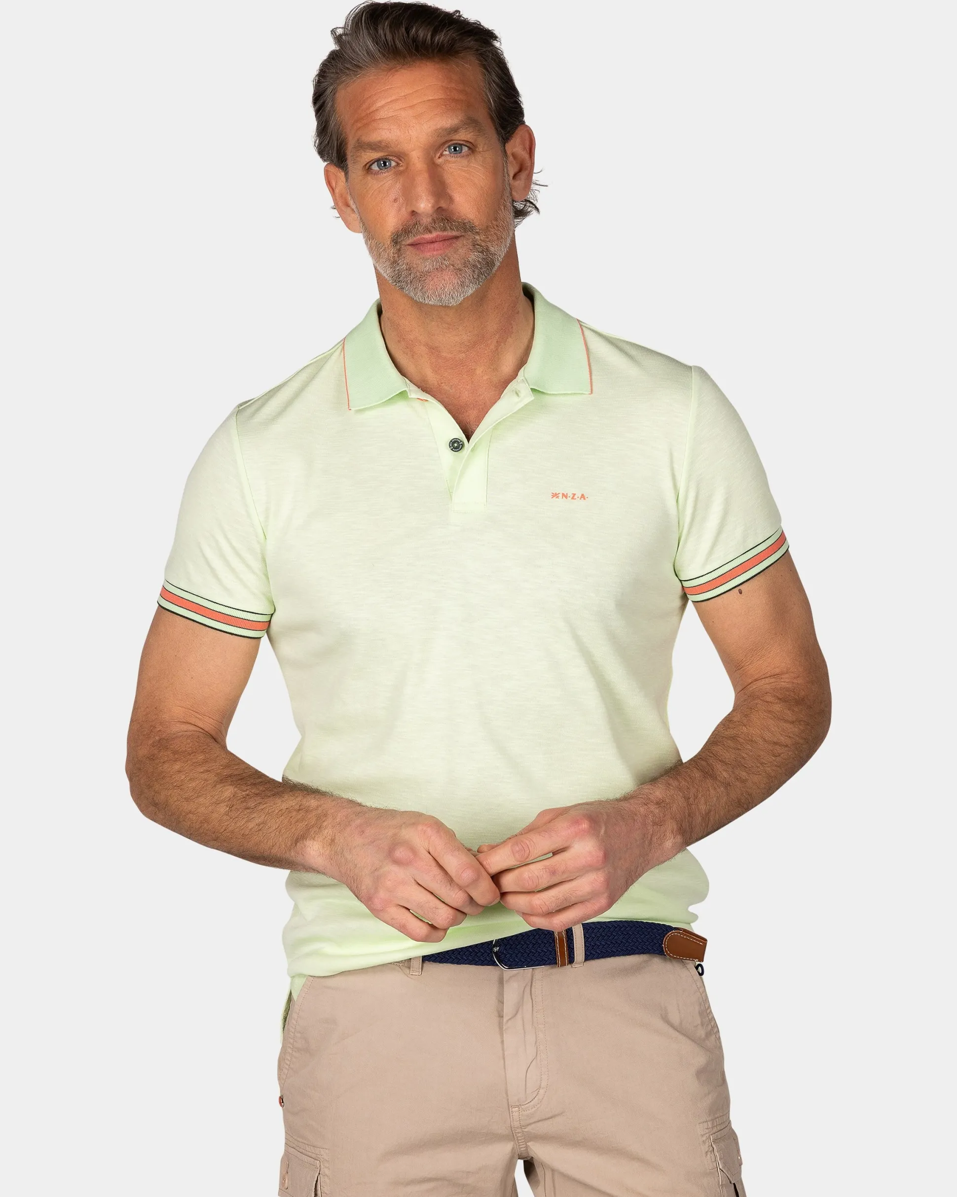Basic Light Green Solid Polo