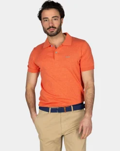 Basic orange polo shirt
