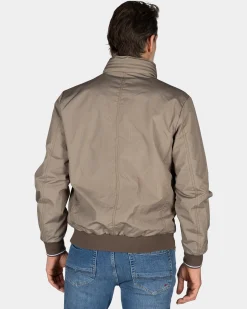 Beige bomber jacket