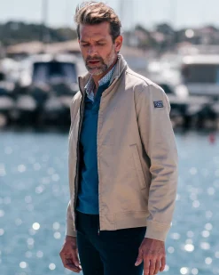 Beige bomber jacket