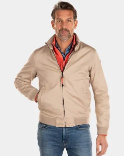 Beige bomber stretch jacket - Shimmering Sand