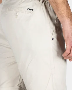Beige Chino Shorts with Stretch