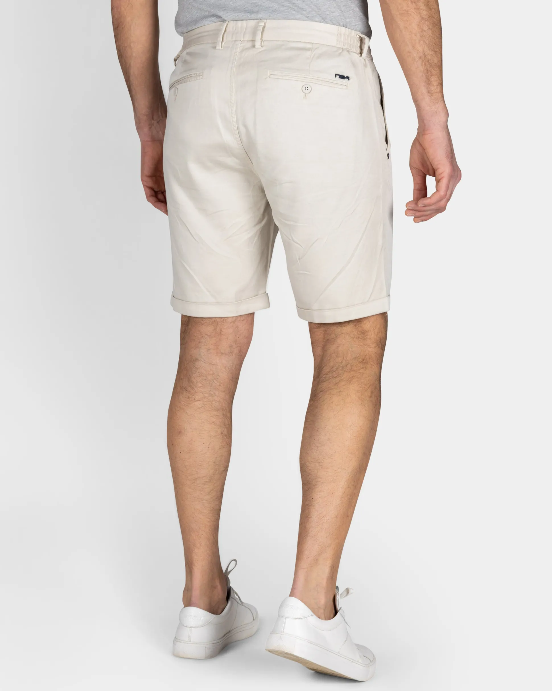 Beige Chino Shorts with Stretch