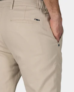 Beige cotton stretch chino