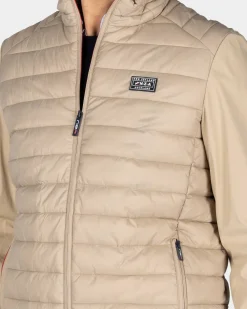 Beige quilted jacket