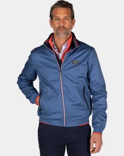 Blue cotton bomber jacket