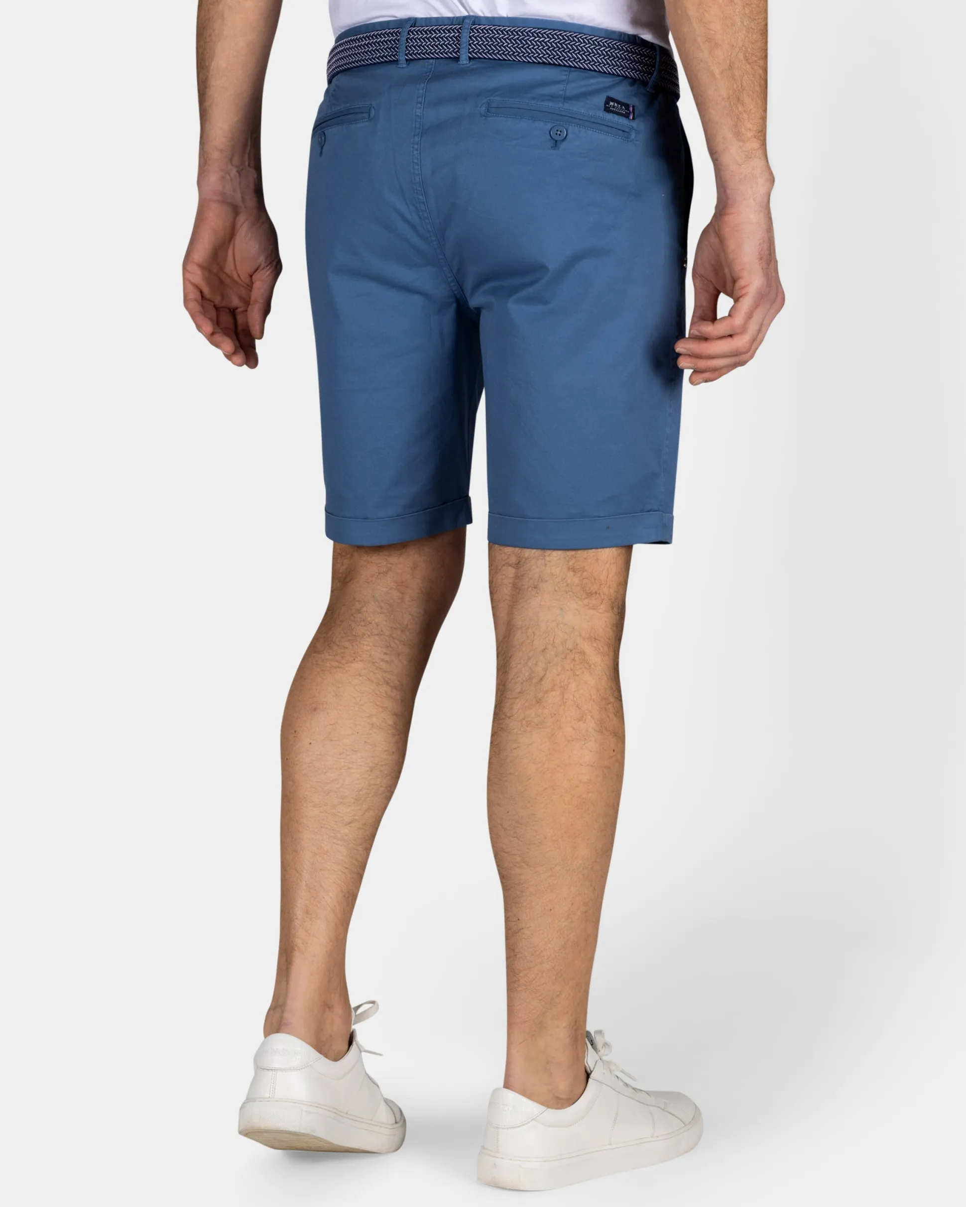 Blue Cotton Chino Shorts