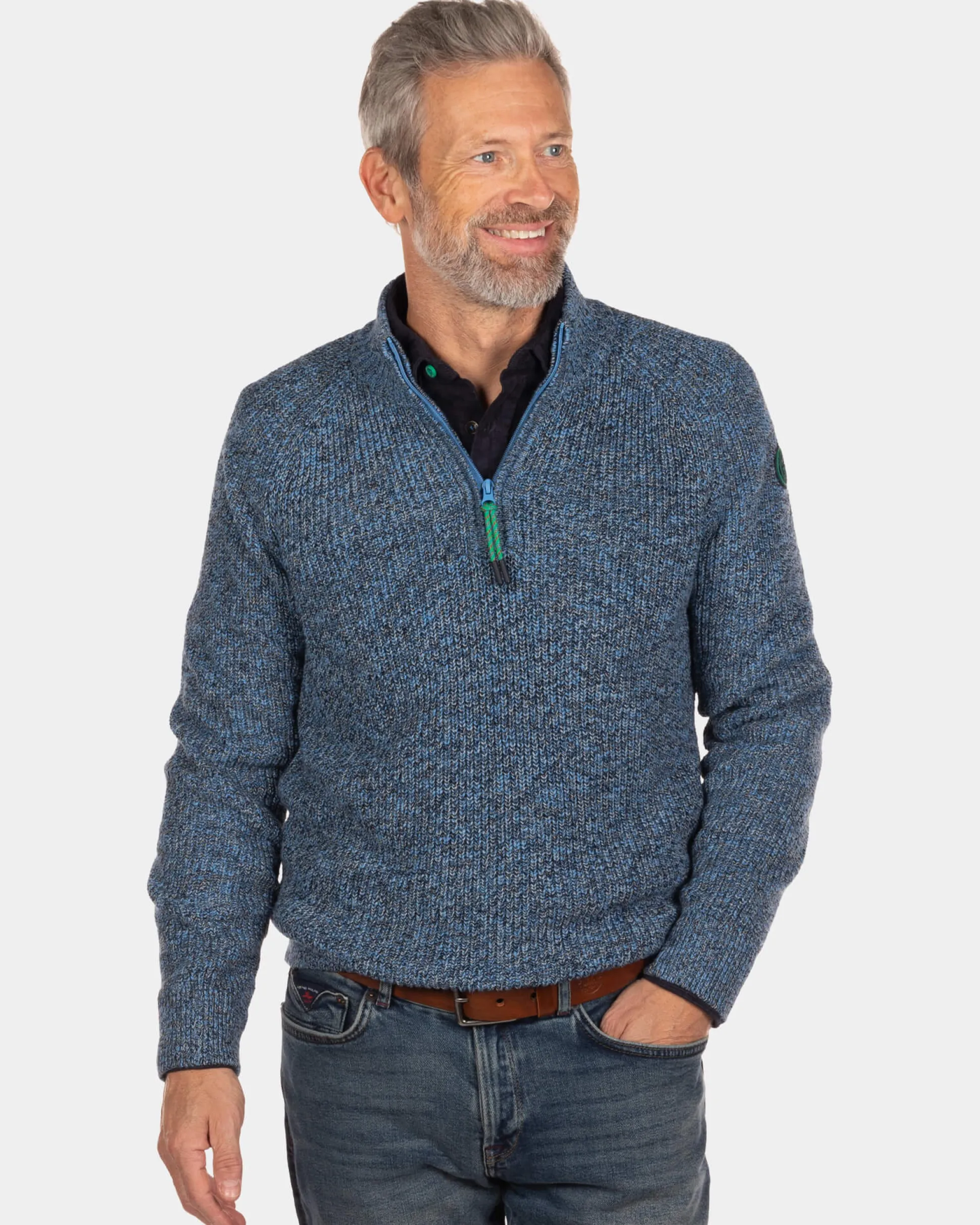 Blue half zip jumper Fryxell - Cook's Blue