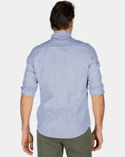 Blue linen shirt