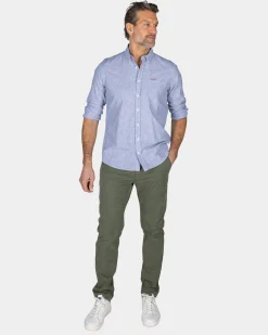 Blue linen shirt