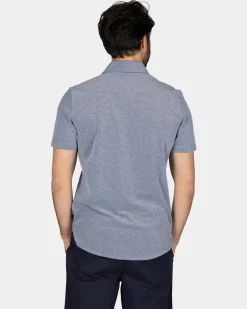 Blue Shirt with Short Sleeves