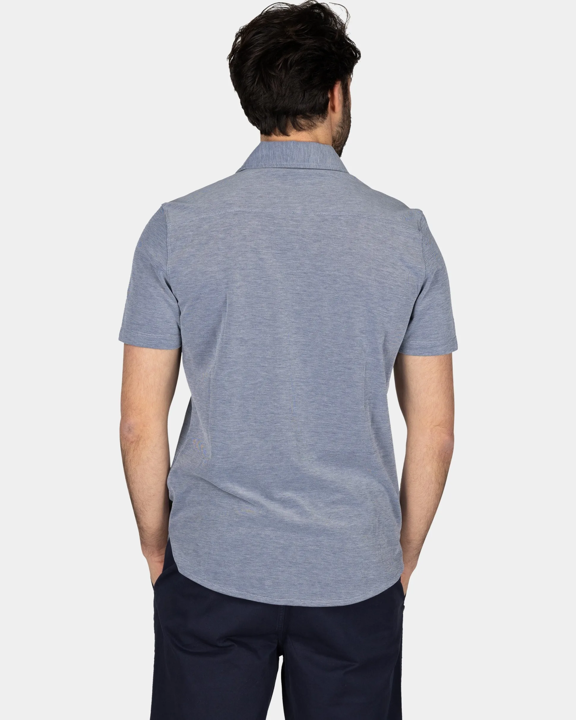 Blue Shirt with Short Sleeves