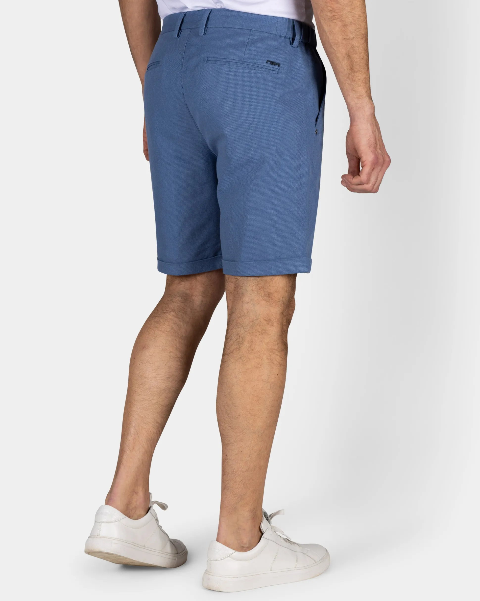 Blue Stretch Chino Shorts