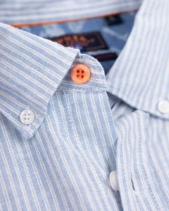 Blue striped linen shirt