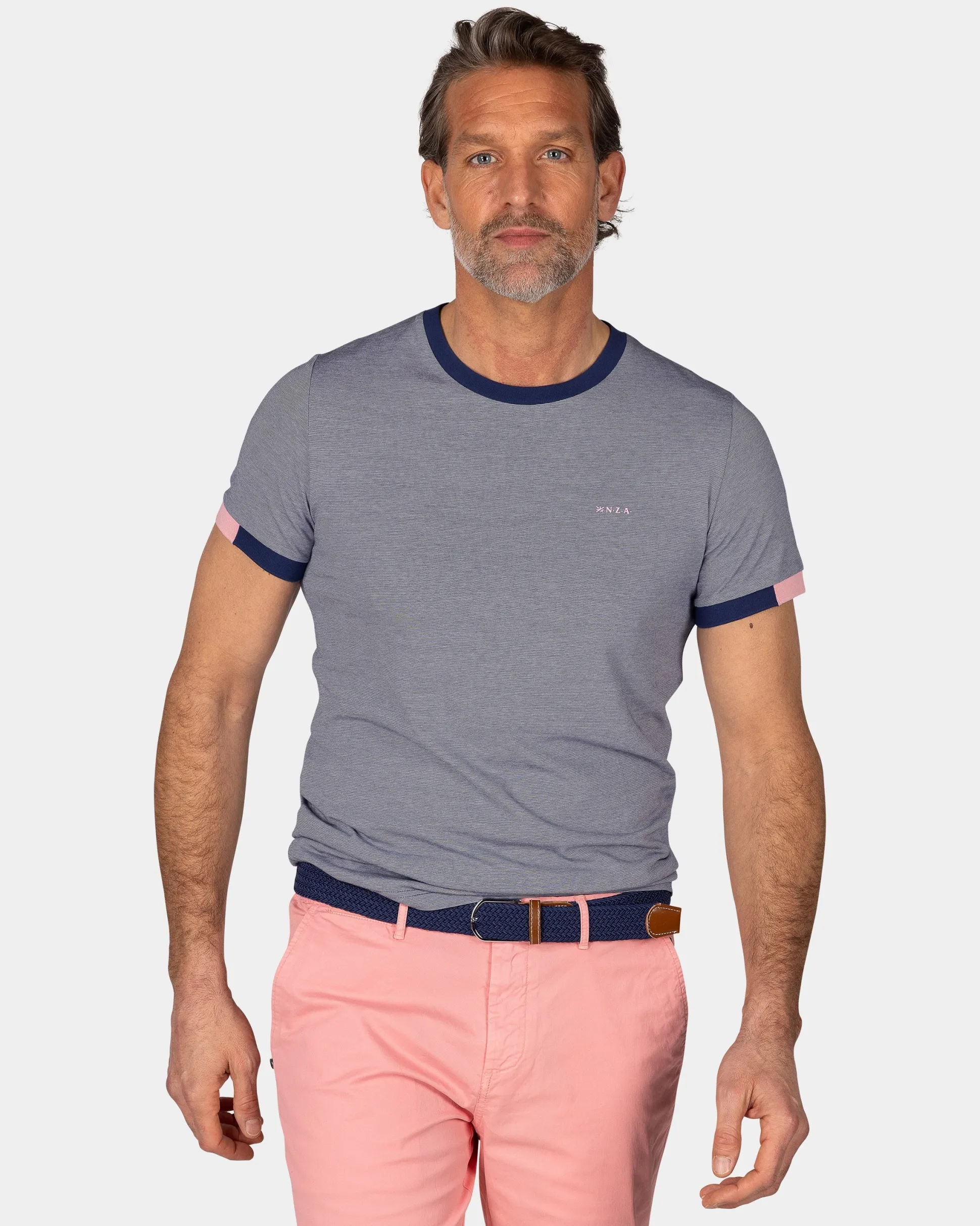 Blue-Grey Cotton T-Shirt