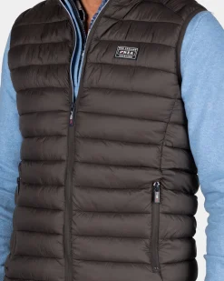 Brown padded vest - Mud