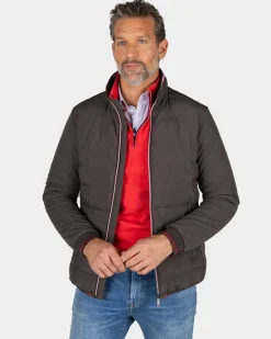 Brown polyester bomber jacket - Mud