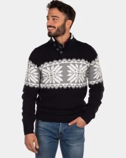 Buttoned jumper Oromahoe - Steady Navy