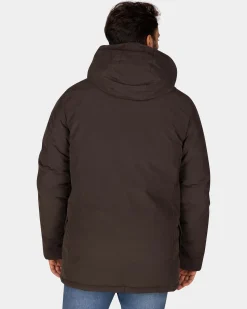 Canvas dark brown parka jacket - Dark Mocca
