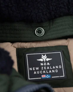 Canvas hooded parka jacket - Crushing Green