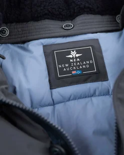 Canvas hooded parka jacket - Trent Petrol