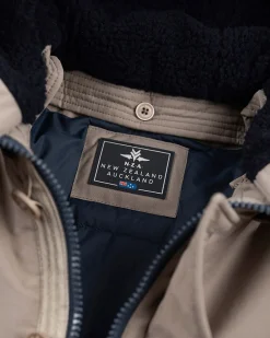 Canvas parka-jacket hooded - Tar grey
