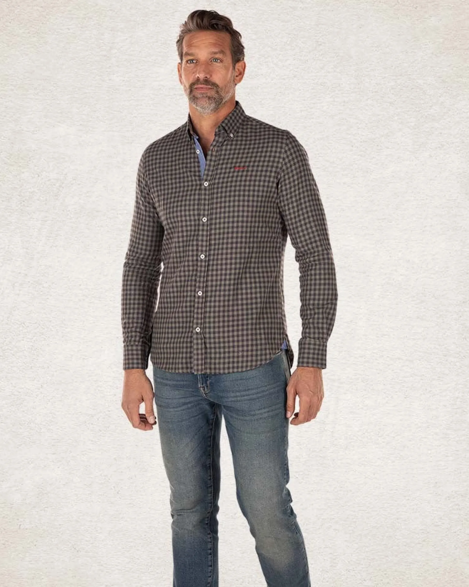 Checkered cotton flannel shirt - Army Ground