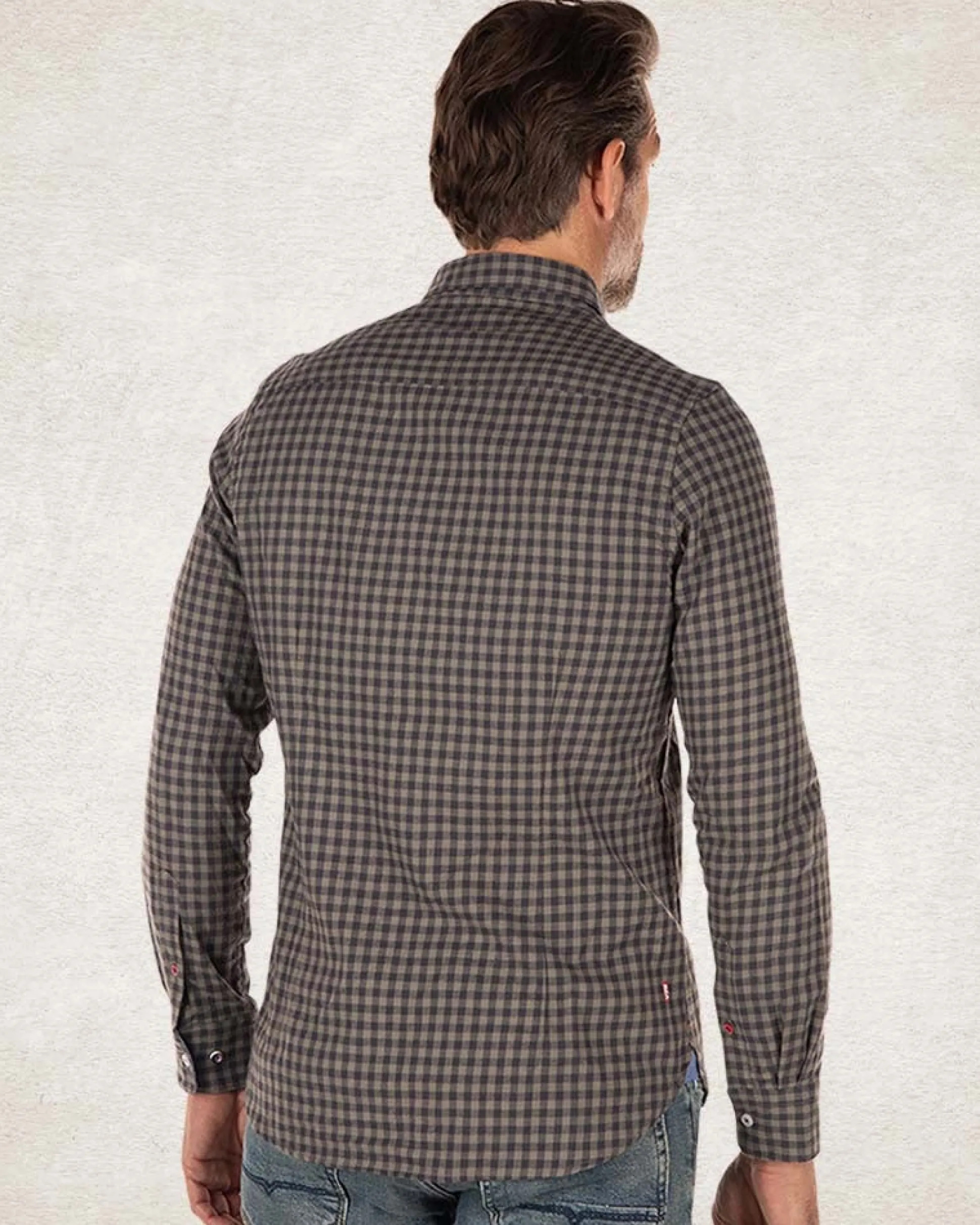 Checkered cotton flannel shirt - Army Ground
