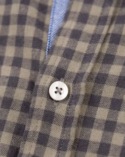 Checkered cotton flannel shirt - Army Ground