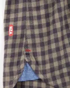 Checkered cotton flannel shirt - Army Ground