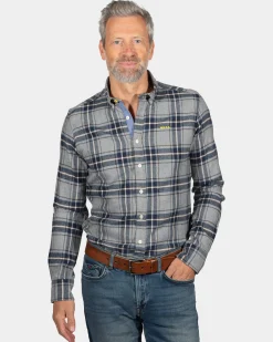 Checkered long sleeve shirt Speden - Grey Melange