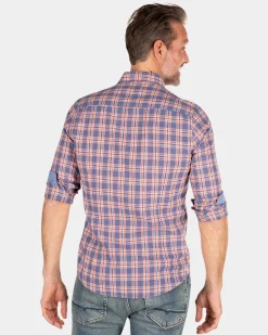 Checkered shirt with blue and pink - Dusk Navy