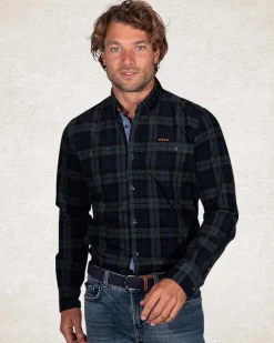 Checkered shirt with green and grey - Crushing Green