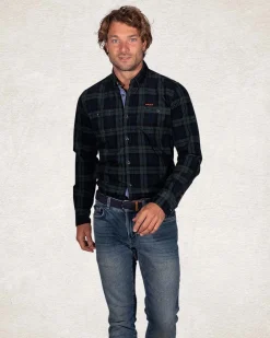 Checkered shirt with green and grey - Crushing Green