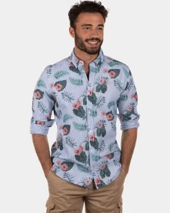 Coe's Hole floral shirt - Light Blue