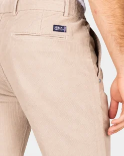 Corduroy ecru chino - Chestnut
