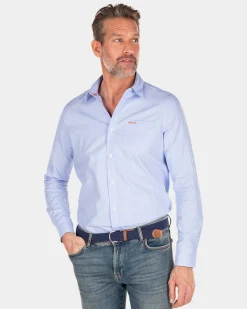 Cotton blue shirt - Rhythm Blue