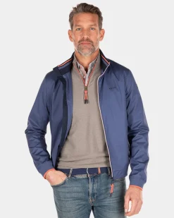 Cotton bomber jacket - Dusk Navy