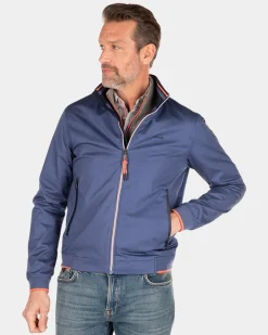 Cotton bomber jacket - Dusk Navy