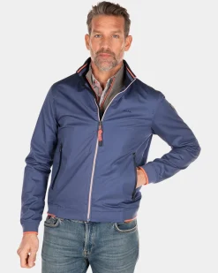 Cotton bomber jacket - Dusk Navy