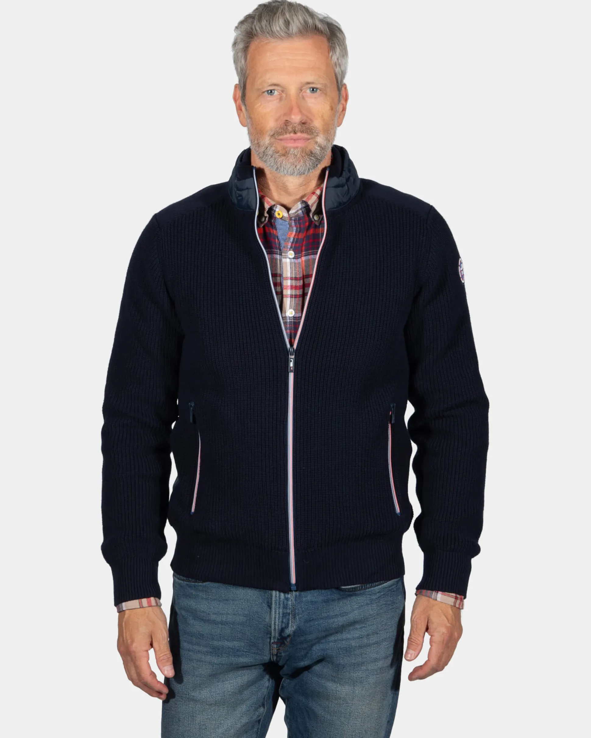 Cotton cardigan Fish - Ink Navy
