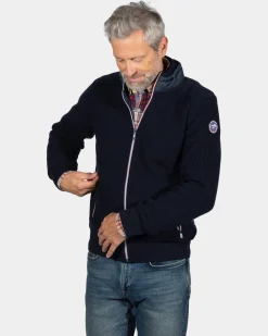 Cotton cardigan Fish - Ink Navy