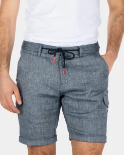 Cotton cargo shorts - Key Navy