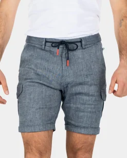 Cotton cargo shorts - Key Navy