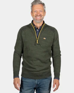 Cotton cashmere jumper Graham - Eucalyptus Green
