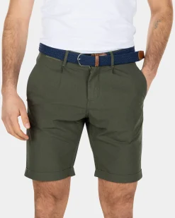 Cotton chino shorts - Army