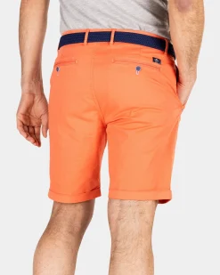 Cotton chino shorts - Golden Orange
