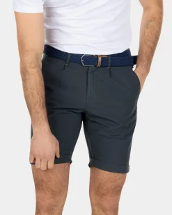 Cotton chino shorts - Green Grey